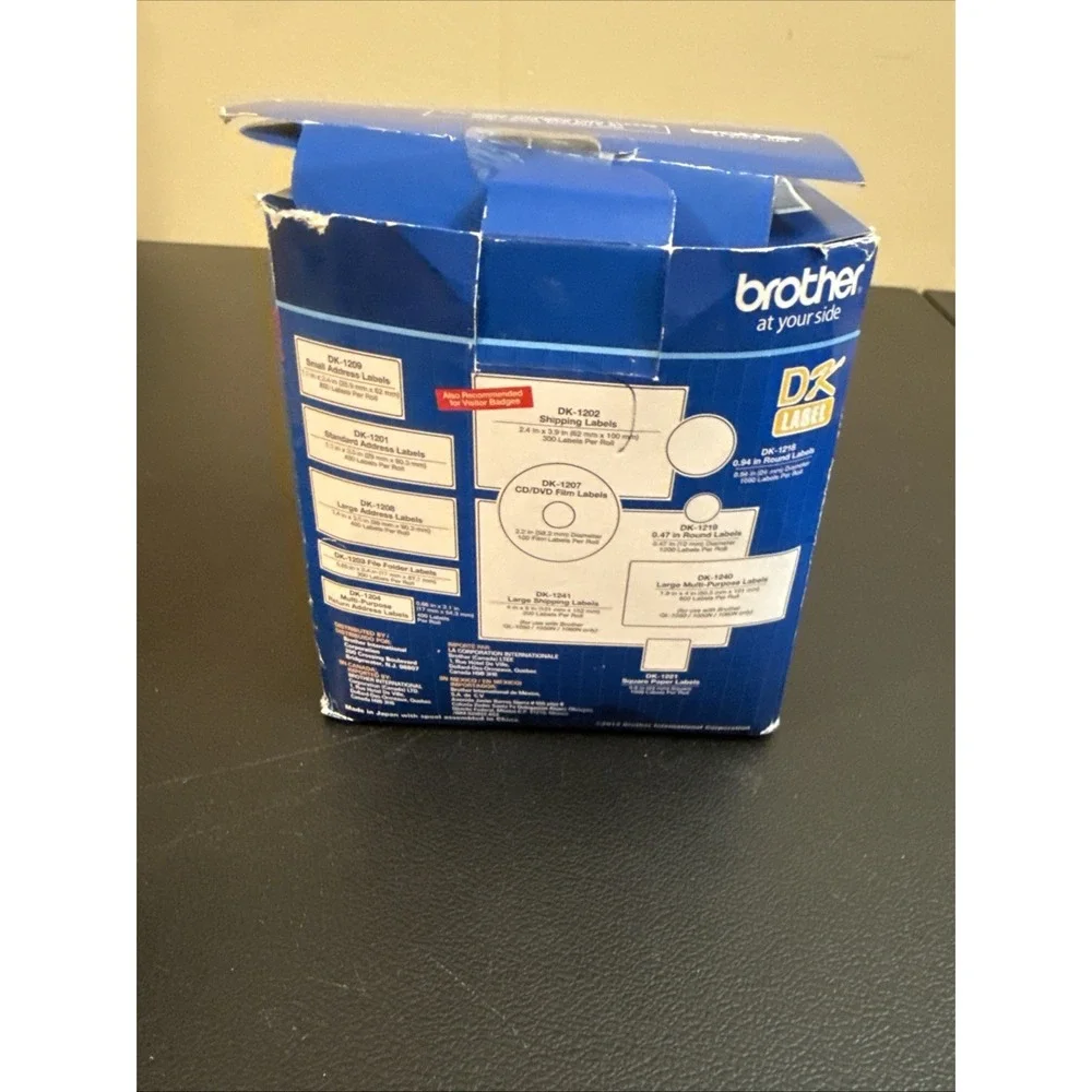 Brother DK-2205 Label Printer Labels Black On White 2.4